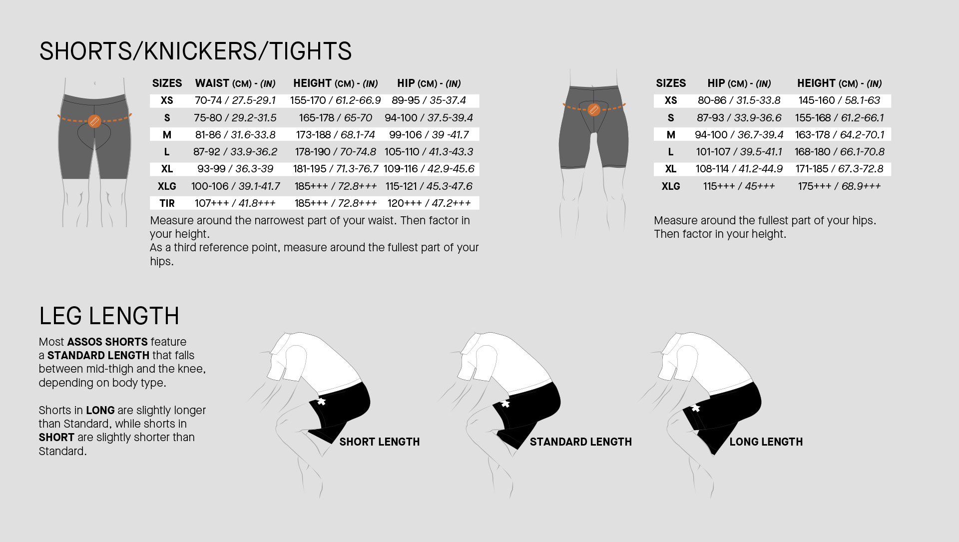 SIZE GUIDE ASSOS